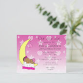 Het Baby shower van ons kleine Star Girl Briefkaart (Staand voorkant)