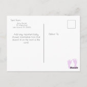 Het Baby shower van ons kleine Star Girl Briefkaart (Achterkant)