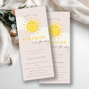 Het Baby shower van onze kleine zonnige blush-meis Kaart