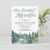Het baby shower van paren, Ons grootste avontuurli Kaart (Staand voorkant)