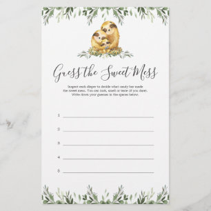 Het Baby shower van Sloth raadt de zoete Mess