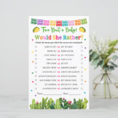 Het Baby shower van Taco zou ze liever niet het th (Staand voorkant)