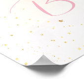 Het baby shower van Unicorn heet welkom bord Poster (Hoek)