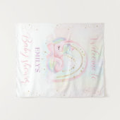 Het baby shower van Unicorn heet welkom bord Wandkleed (Voorkant (horizontaal))