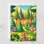 Het Baby shower van Woodland Fox Boy komt eraan Kaart (Achterkant)