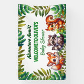 Het Baby shower van Woodland Fox Boy komt eraan Spandoek (Verticaal)