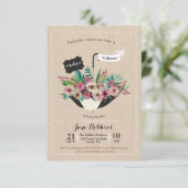 Het baby shower Vloeiend Eenvoudig Ontwerp nodigt  Kaart (Staand voorkant)