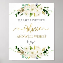 Het baby shower voor advies opgeven poster