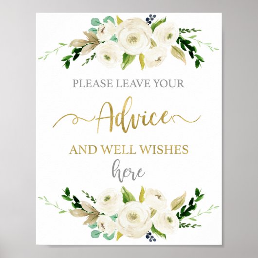 Het baby shower voor advies opgeven poster (Voorkant)