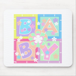 Het Baby van de Blokken van de pastelkleur Muismat