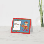 Het Baby van de cowboy dankt u kaardt Bedankkaart (Voorkant)