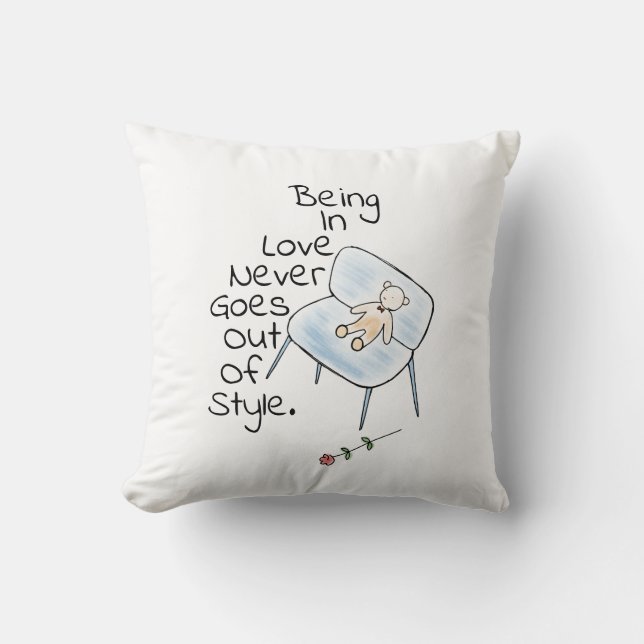 Het Baby van de liefde draagt het Sierkussen van (Voorkant)