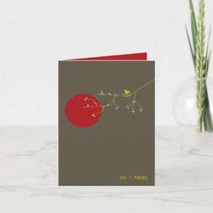 Het Baby van de nestelende Vogel & van de Familie Bedankkaart