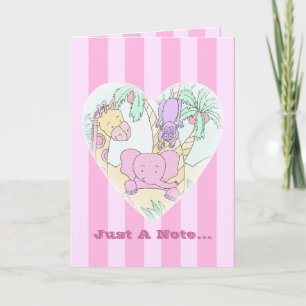 Het Baby van het oerwoud hart-dankt u Bedankkaart