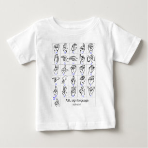 Het babyshirt van het ALFABET van de GEBARENTAAL