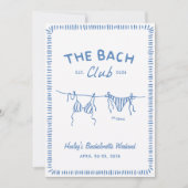 Het Bach Club vrijgezellenweekendprogramma Kaart (Voorkant)