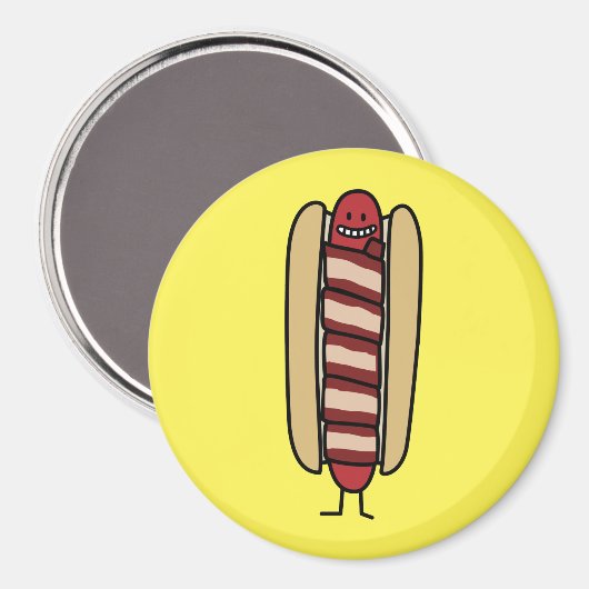 Het bacon Verpakte bacon-Verpakte Worstje van de Magneet (Voorkant / Achterkant)