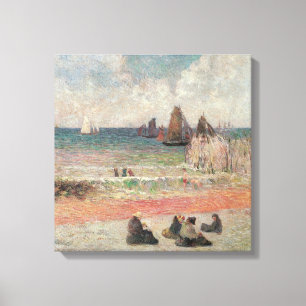 Het baden van Dieppe van Paul Gauguin Canvas Afdruk