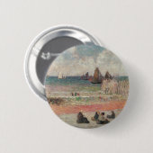 Het baden van Dieppe van Paul Gauguin Ronde Button 5,7 Cm (Voorkant /achterkant)