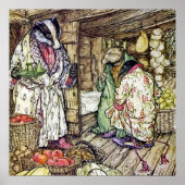 "Het Badgerhuis" van Arthur Rackham Poster (Voorkant)