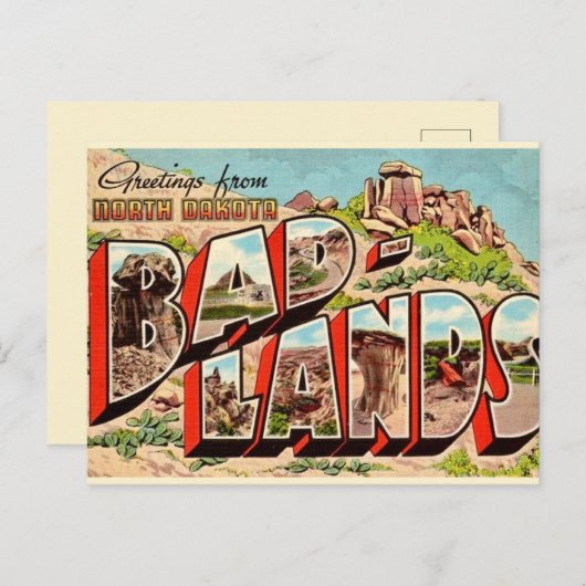 Het Badlands NP Briefkaart (Voorkant / Achterkant)