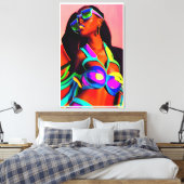 Het badpak-seizoen begint canvas afdruk (Insitu (Slaapkamer))