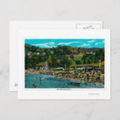 Het badstrand op Avalon, Catalina Briefkaart (Voorkant / Achterkant)