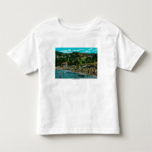 Het badstrand op Avalon, Catalina Kinder Shirts (Voorkant)
