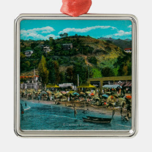 Het badstrand op Avalon, Catalina Metalen Ornament