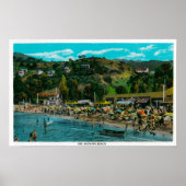 Het badstrand op Avalon, Catalina Poster (Voorkant)