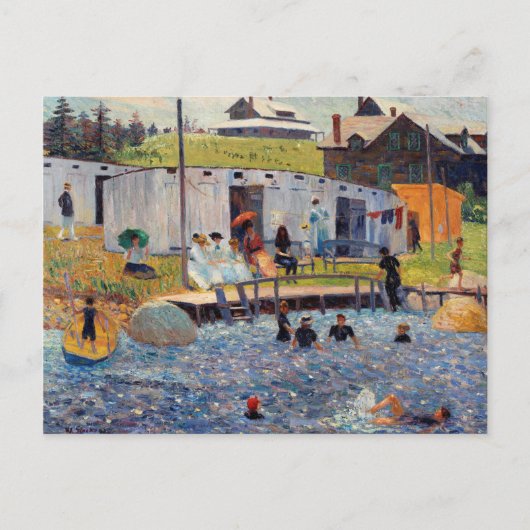 Het baduur van Renoir Impressionist Painting Briefkaart (Voorkant)