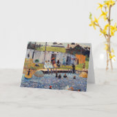 Het baduur van Renoir Impressionist Painting Kaart (Gele Bloem)