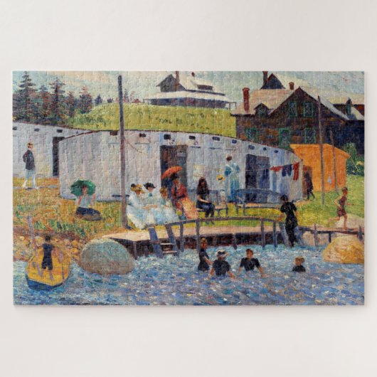 Het baduur van Renoir Impressionist Painting Legpuzzel (Horizontaal)