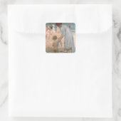 Het baduur vierkante sticker (Tas)