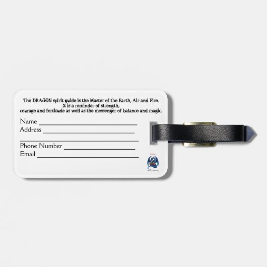 Het Bagagelabel Dragon Connection (Achterkant horizontaal)