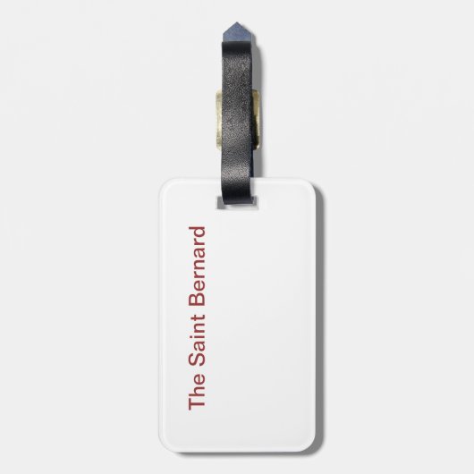 Het Bagagelabel Saint Bernard (Achterkant verticaal)