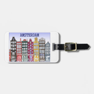 Het Bagagelabel van Amsterdam met Originele Illust