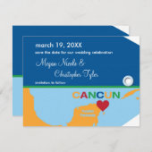 Het Bagagelabel van Cancun sparen de Aankondiging  (Voorkant / Achterkant)