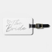 Het bagagelabel van de foil van de Bride - Zilver (Voorkant horizontaal)