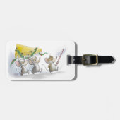 Het bagagelabel van de kerstkaas binnenhalen (Voorkant horizontaal)