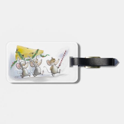 Het bagagelabel van de kerstkaas binnenhalen (Achterkant horizontaal)