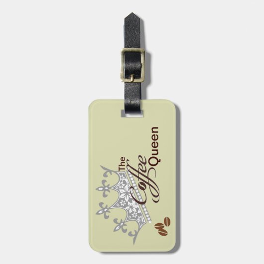 Het Bagagelabel van de Koffiekoningin (Voorkant verticaal)