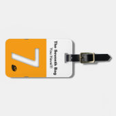 Het Bagagelabel van de Zevende Bag Aangepast Monog (Voorkant horizontaal)