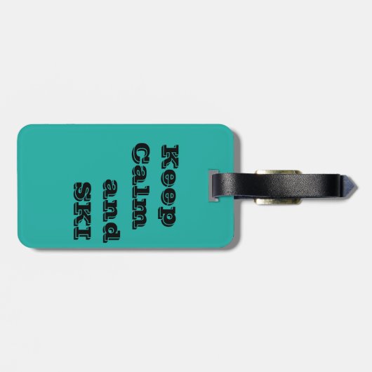 Het Bagagelabel van het Citaat van Calm en van SKI (Achterkant horizontaal)