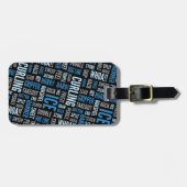 Het Bagagelabel van het Jargon van de curling - Bl (Voorkant horizontaal)