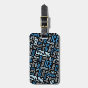 Het Bagagelabel van het Jargon van de curling - Bl