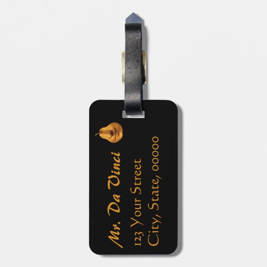 Het Bagagelabel van Mona Lisa's glimlach (Achterkant verticaal)