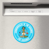 Het Bahamas Round Emblem Magneet (Insitu (Vaatwasser))