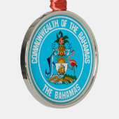 Het Bahamas Round Emblem Metalen Ornament (Rechts)