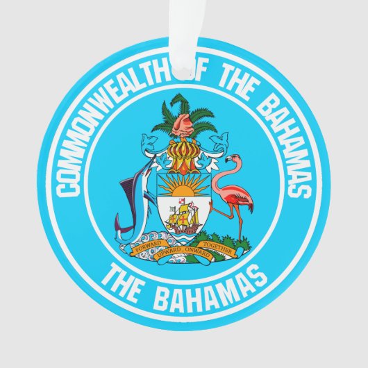 Het Bahamas Round Emblem Ornament (voorkant)